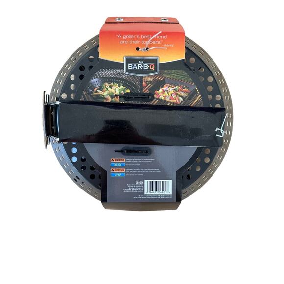 2 Pack Mr Bar-B-Q Gourmet Grilling Topper Set - 1 Skillet and 1 Mini Wok - Black - Picture 2 of 3